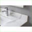 Dessus de meuble-lavabo pour salle de bain en pierre frittée or de 37 po Carrara | Lavabo encastré blanc neige | Convient aux armoires de 36 po | Pierre frittée | Blanc neige