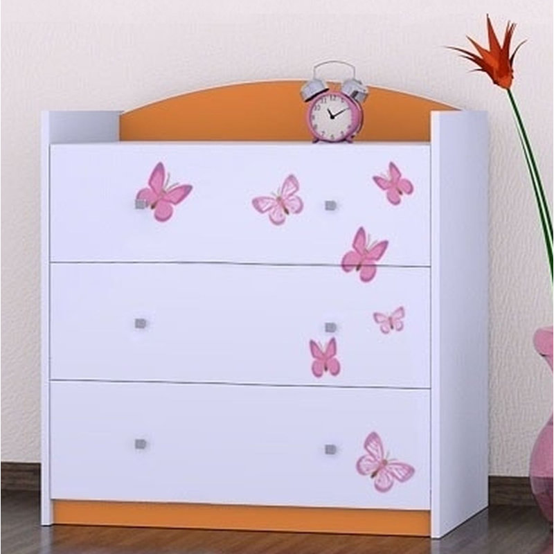 Nguyen Kids 3 - Drawer Chest, Orange