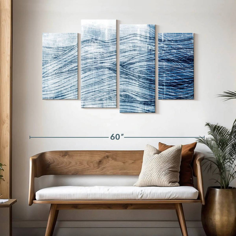 Gillard Indigo Waves I, H 32 po x l 52 po