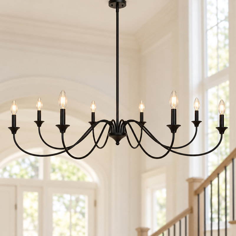 8-Light Dimmable 47" Width Classic/Traditional Chandelier