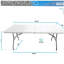 Table pliante en granit blanc Techni Home de 6 pi avec poignée facile à saisir