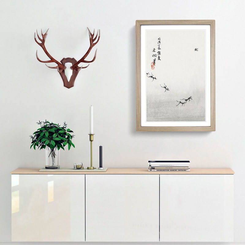 Trail of Ants by Morimoto Toko - Framed Print, 48cm H x 36cm W x 2cm D, Oak Framed