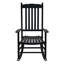 Chaise berçante transitionnelle noire classique - Tissu durable et finition en bois naturel pour les espaces extérieurs