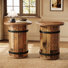 Table de bout industrielle ronde, ensemble de 2