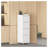 4-Drawer White Metal Vertical File Cabinet with Lock and Casters-398490504