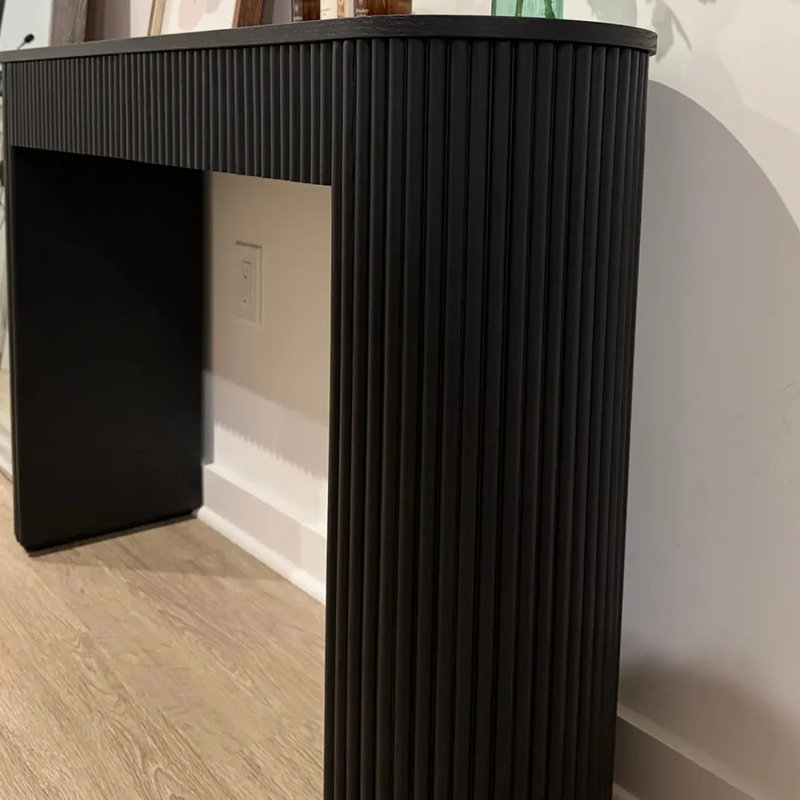 Console légère et luxueuse rétro, Noir, H 31,5 po x l 63 po x P 11,8 po