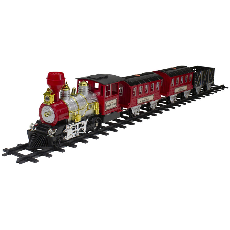 24-Piece Battery Operated Lighted And Animated Christmas Train Set With Sound