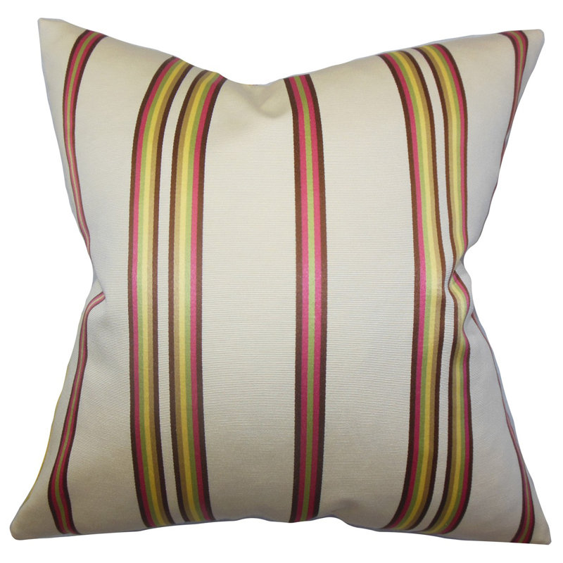 Striped Reversible Throw Pillow, 24" x 24"