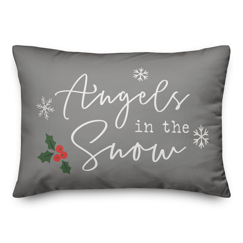  Coussin rectangulaire Angels in the Snow, Gris