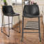 Ensemble de 2 tabourets de bar en cuir avec pieds en métal-111571463-111571464