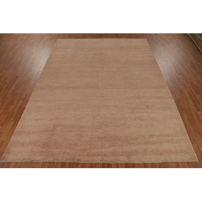 Tapis brun clair moderne Gabbeh 9 x 12