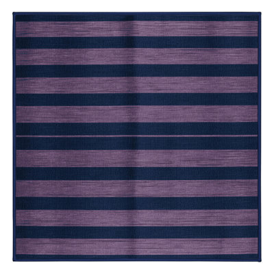 Machine Washable Horizontal Stripes Blue Area Rug