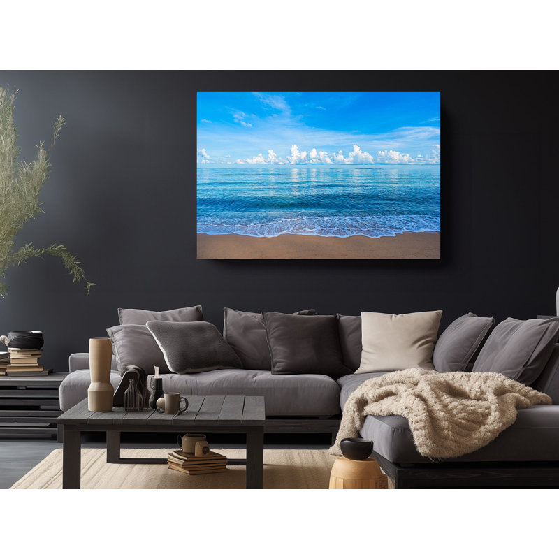 Impression sur toile, plage tropicale, H 16 po x l 24 po