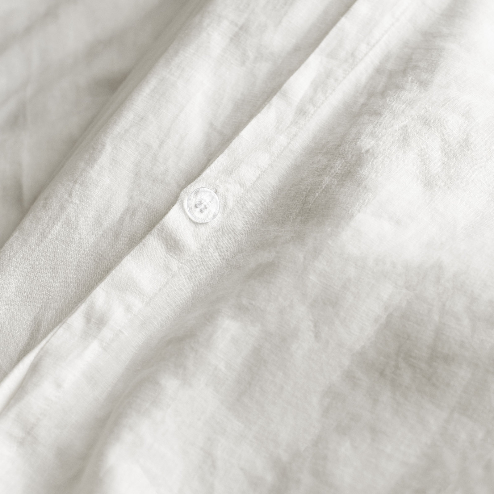 100% French Linen Duvet Cover & Sham Set, Queen Duvet Cover + 2 Standard Pillow Shams, Cream