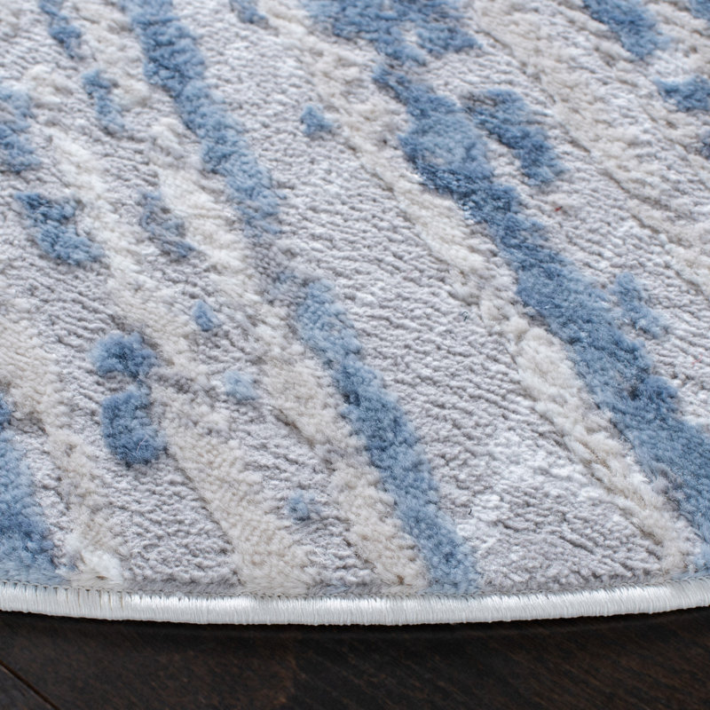 Tapis abstrait Aldina 700 Performance, Rond 6 pi 7 po