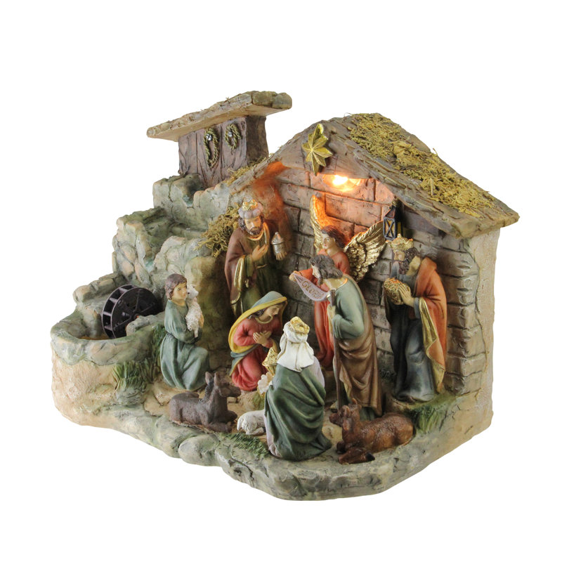 Acrylic Weather Resistant Sculptural Fountain with Light