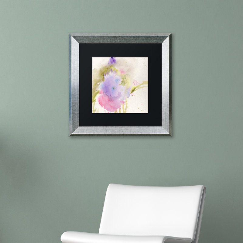 « purple », reproduction d’art encadrée sur toile matte, H 16 po x l 16 po x P 0,5 po, Noir, Encadrement argenté