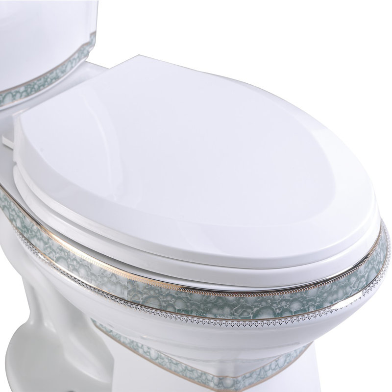 Toilette allongée monopièce à double chasse deux pièces (siège inclus)