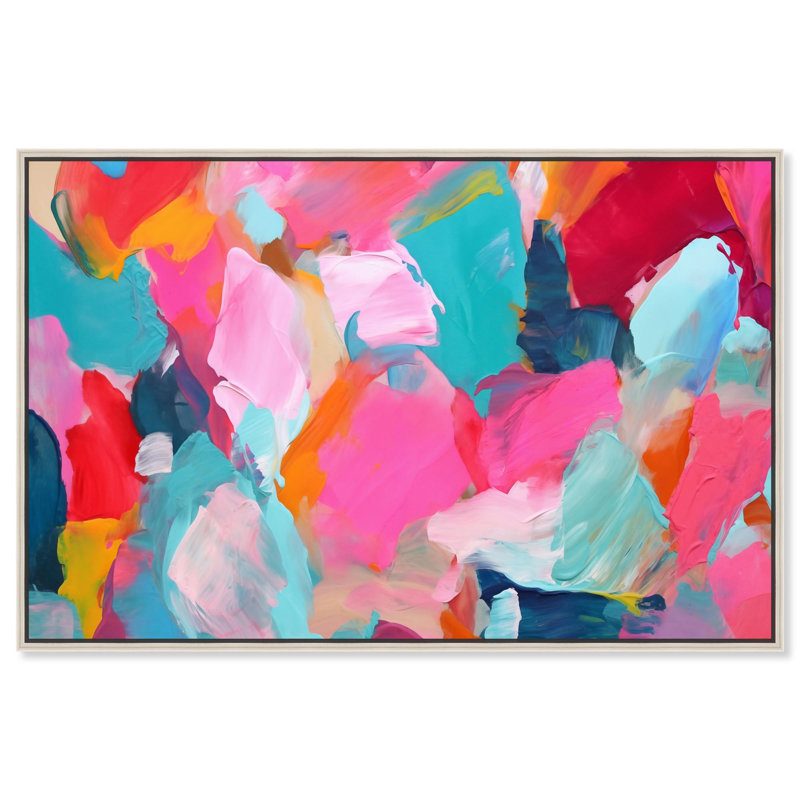 «Shimmering Essence I», toile abstraite par Art Remedy, Encadrement argenté, H 11 po x l 16 po x P 2 po