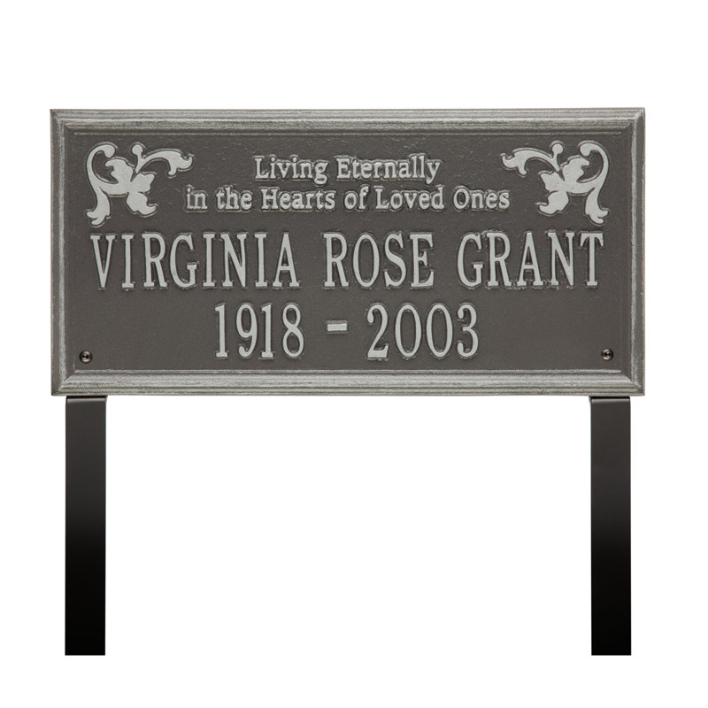 Wilmington 'Living Eternally' Memorial Plaque, Pewter/Silver, Yes