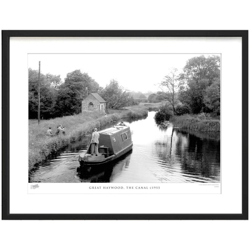 Great Haywood, the Canal C1955 1 Piece Single Picture Frame Wall Art, 40cm H x 50cm W x 2.3cm D