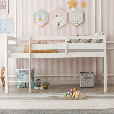 Wood Loft Bed Low Loft Beds With Ladder,,OLD SKU :WFAAK