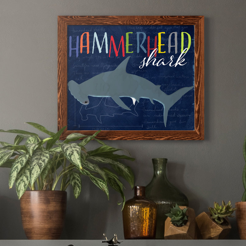 " Hammerhead Shark " Painting Print, Maple, 20" H x 17" W x 1.5" D