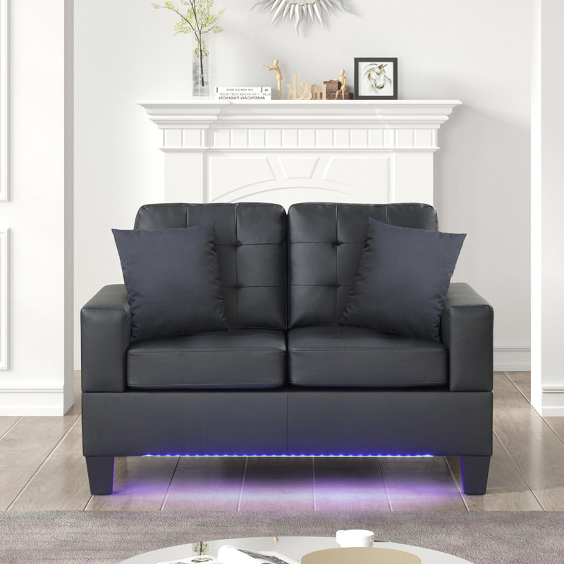 Causeuse en PVC avec lumières DEL et chargeur USB