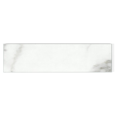 Carrelage mural de cuisine et de salle de bain décoratif à bord droit en verre 3 po x 12 po Nature