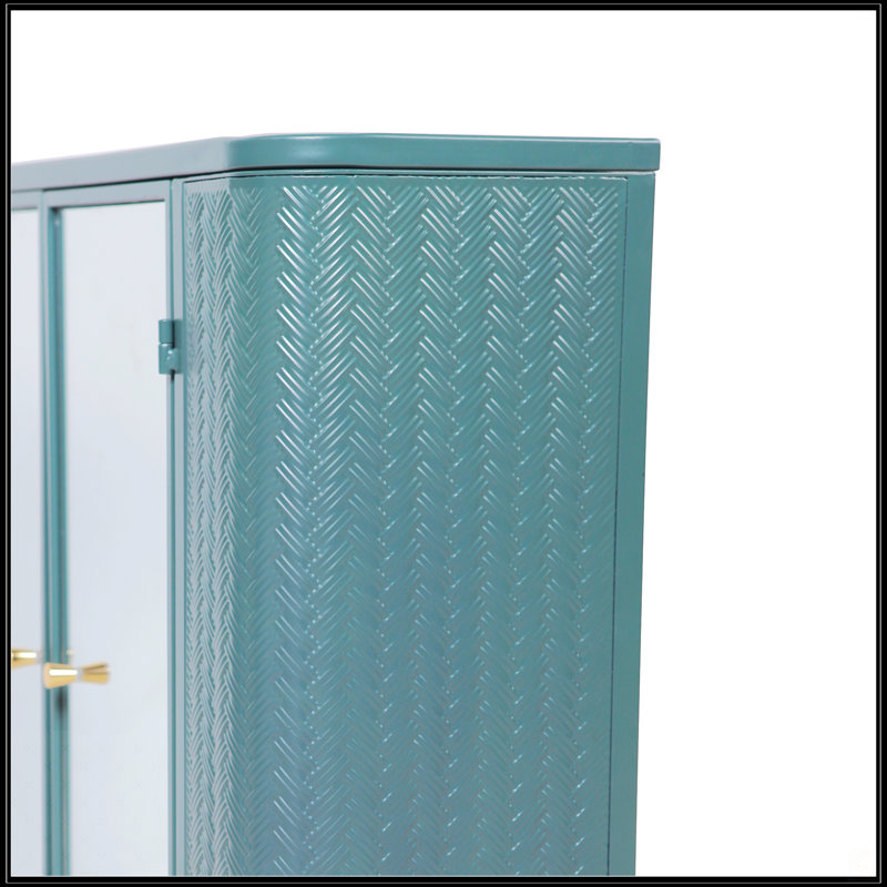 Armoire de salle de bain murale avec miroir vert armée, Vert d’armée