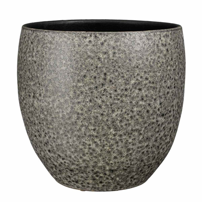 Canfall Ceramic Pot Planter, 34cm H x 34cm W x 34cm D, Black