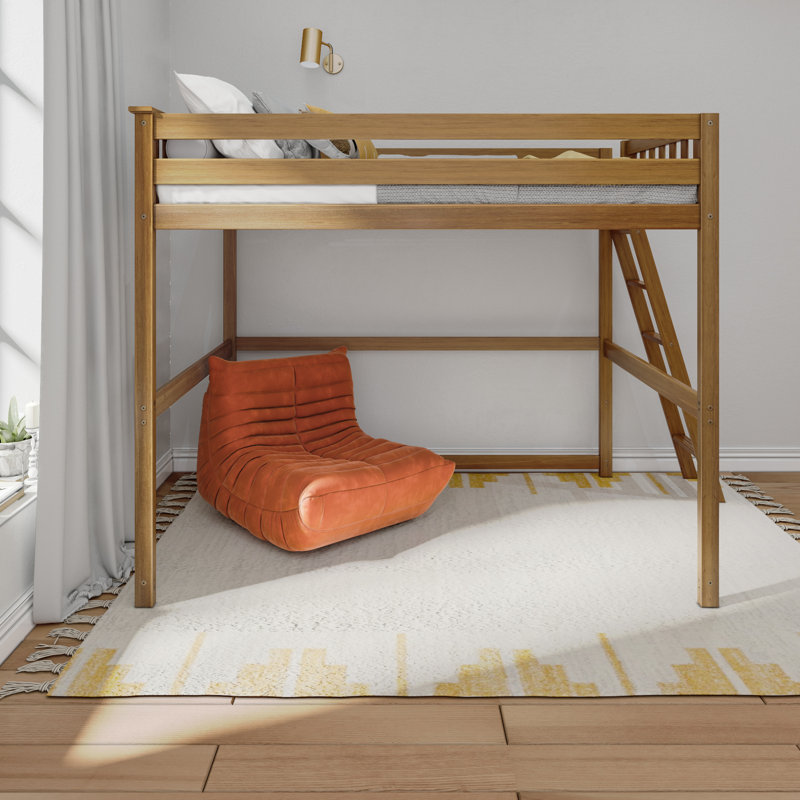 Epimenio Kids Full Loft Bed, Pecan