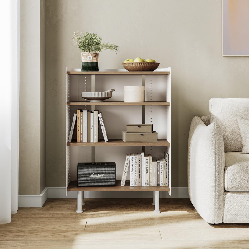 85.3cm H x 61.6cm W Metal Bookcase