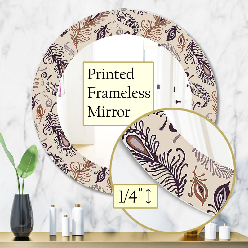 Miroir mural bohème et éclectique, H 31,5 po x l po