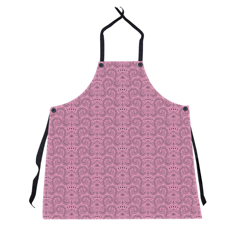 Tablier à motif troisième oeil, Rose