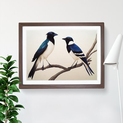 Magpie Bird Watercolour Vol.2 - Single Picture Frame Print