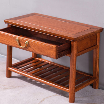 Banc de rangement pour chaussures en bois massif 3 paires