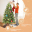 Arbre de Noël 6 pi avec 1032 pointes PE + PVC - Complet, réaliste et facile à assembler avec un support en métal stable-922684013