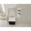 Meuble-lavabo de 24 pouces avec lavabo en résine à rebords épais et trois supports de rangement, finition en châtaignier noir, contreplaqué fonctionnel contemporain pour installation