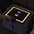 20"Smart nightstand with USB Wireless Charging, LED 3-Color Lights, and Bluetooth Speakers-101201814
