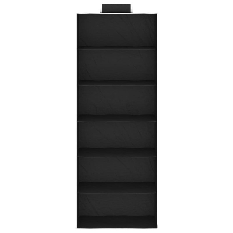 Mailer Hanging Storage with 6 Pockets, Black