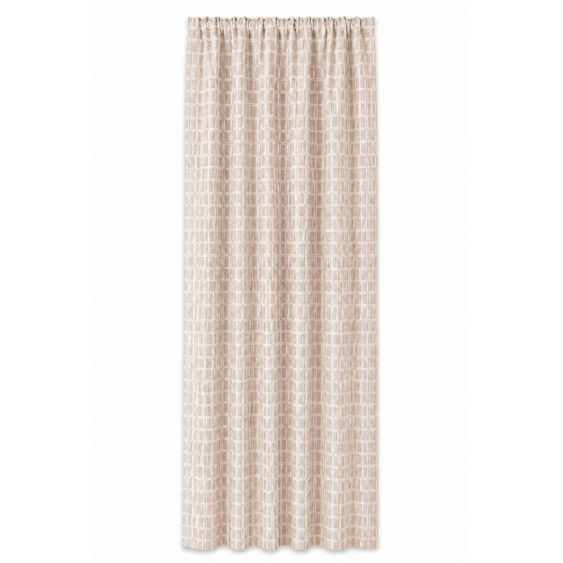Kowalczyk Room Darkening Curtain Single Panel, 52" x 63", Beige
