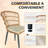 3 Piece Patio Rattan Seating Group with Cushions-2133449474