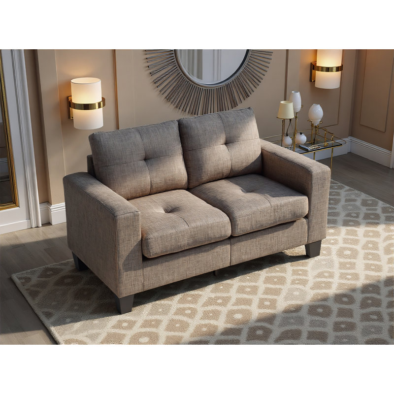 Causeuse en tissu, Gris