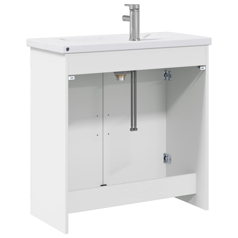 Vanity & Mirror Set, White