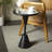 Metal Pedestal Base Side End Accent Table with Mirrored Glass Top-1554818940