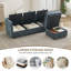 Canapé modulaire en L 80,3 po avec rangement-1694752236