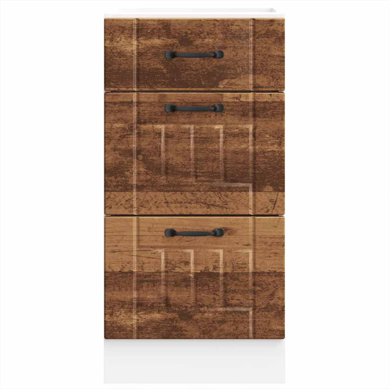 Atsabe Standard Base Cabinet, 81.5cm H x 40cm W x 46cm D, Old Wood
