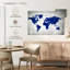 Carte du monde Aliaz en bleu-108929089