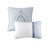 Luxurious 8-piece King Comforter Set With Blue Damask Design